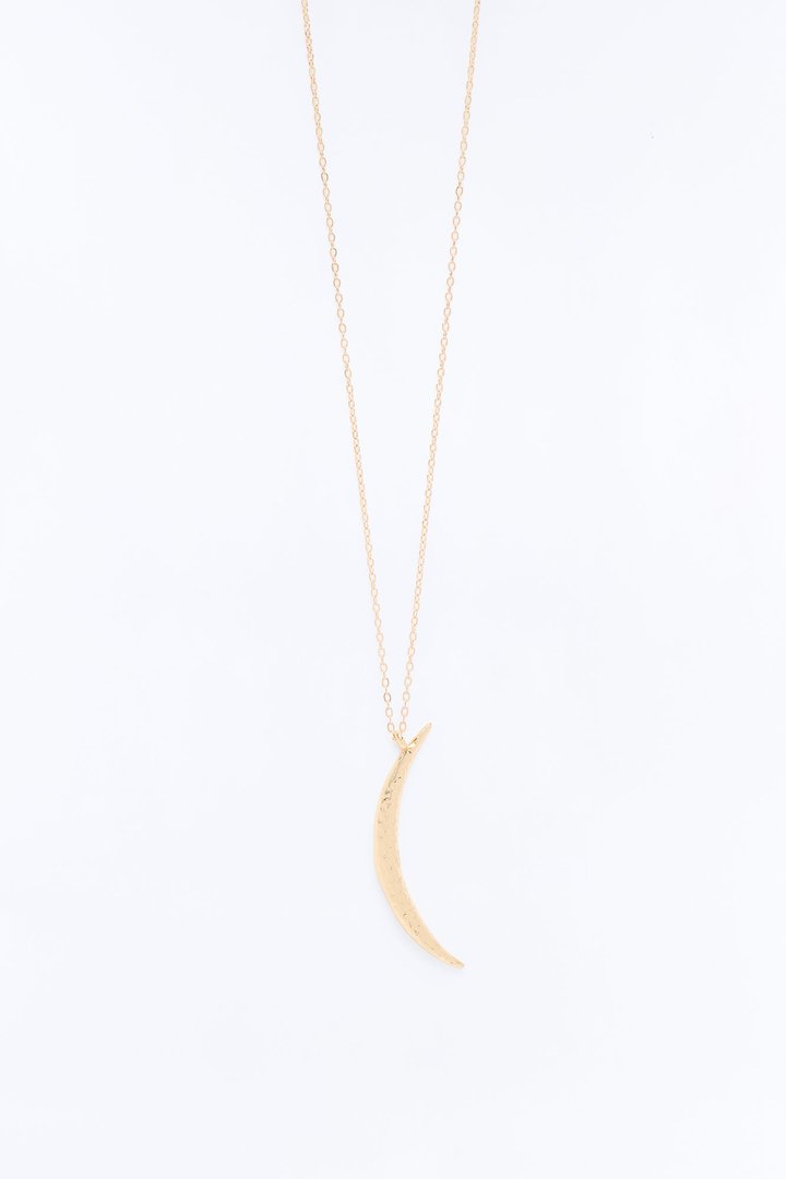 Lunar Chasing Pendant Necklace - Gold