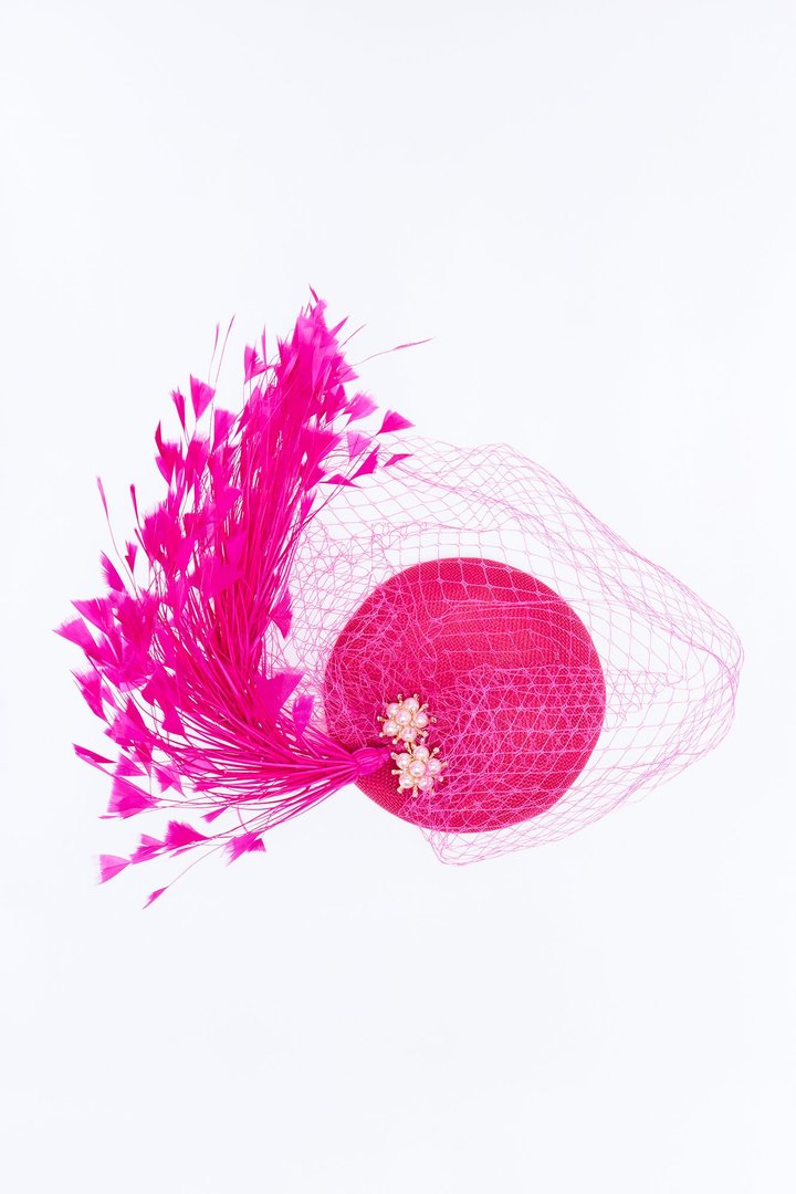 Grand Entrance Fascinator - Fuchsia