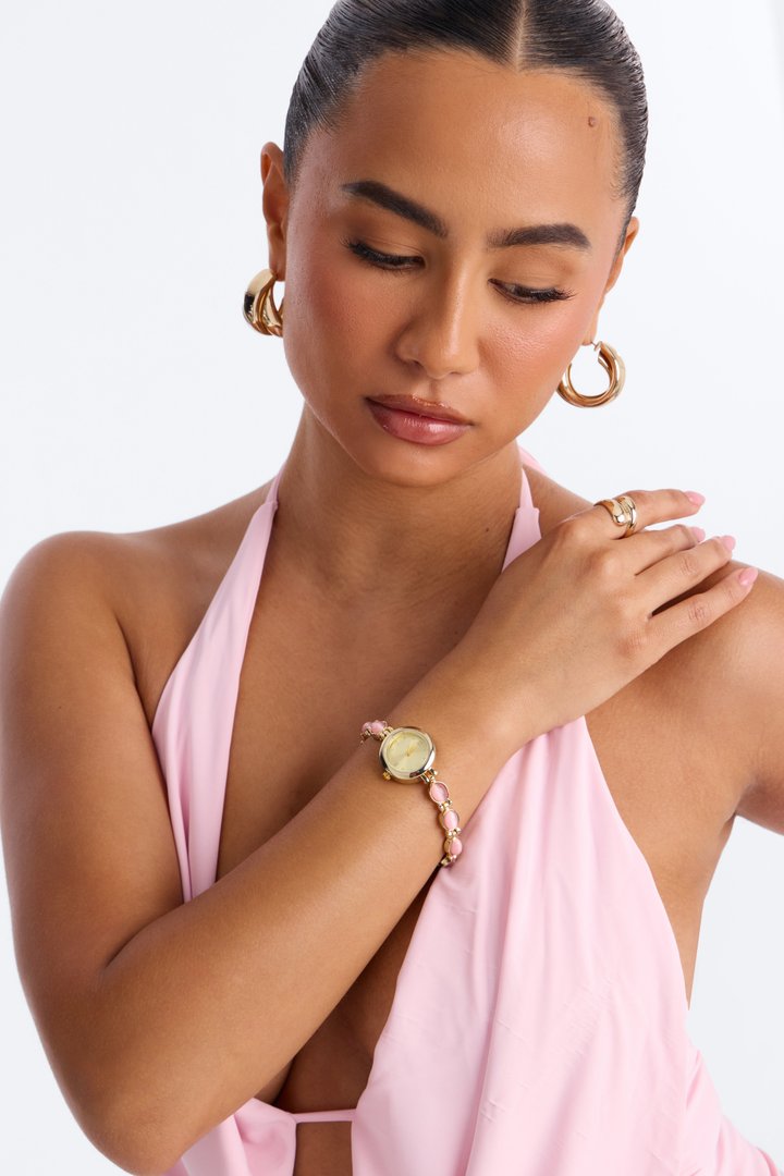 Peace And Serenity Watch - Gold/Pink
