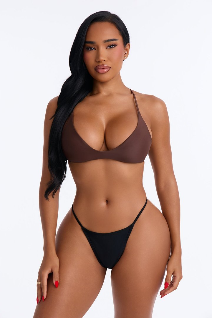 Maui Mix And Match Scoop Bralette Bikini Top - Chocolate