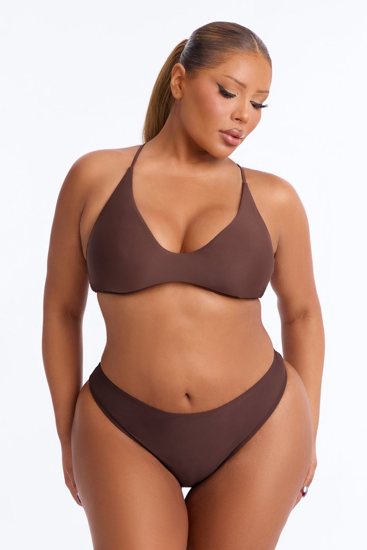 Maui Mix And Match Scoop Bralette Bikini Top - Chocolate
