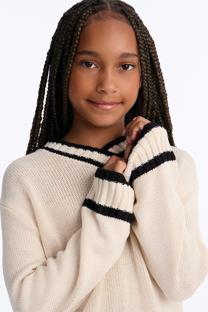 Mini Fall Semester Sweater - Ivory/combo