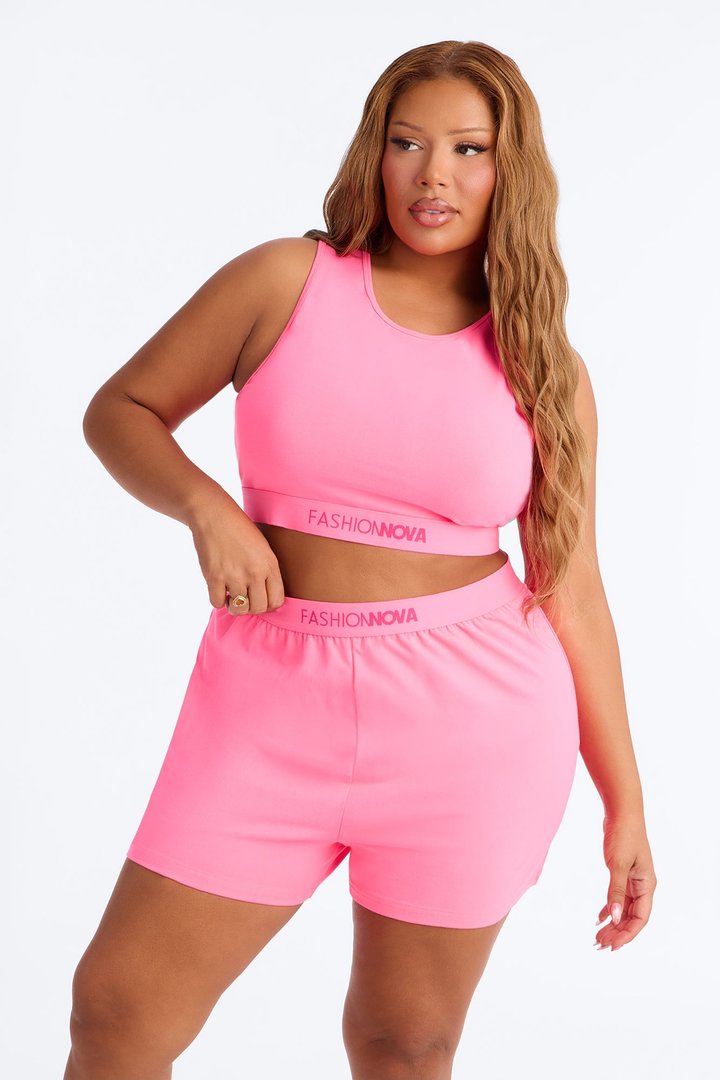 FN Mood Loose Cotton Boxer - Hot Pink