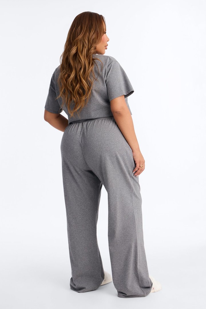 FN Mood Cotton PJ Pant Set - Charcoal