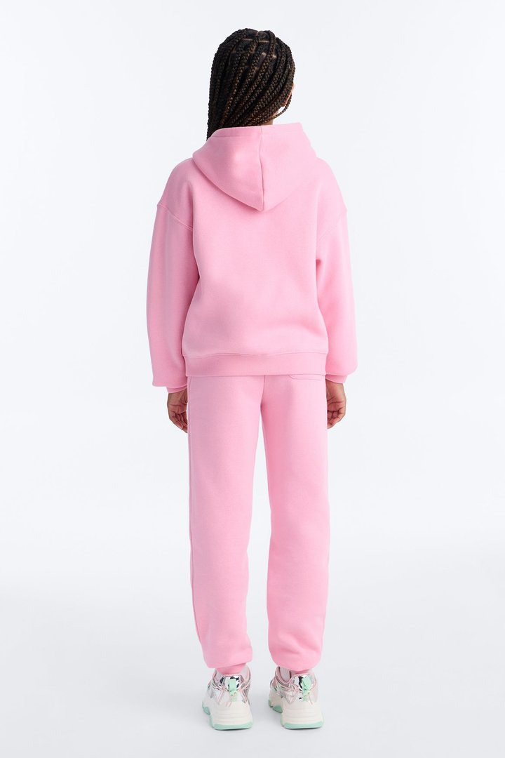 Mini Stole Your Toys Fleece Jogger Set - Pink