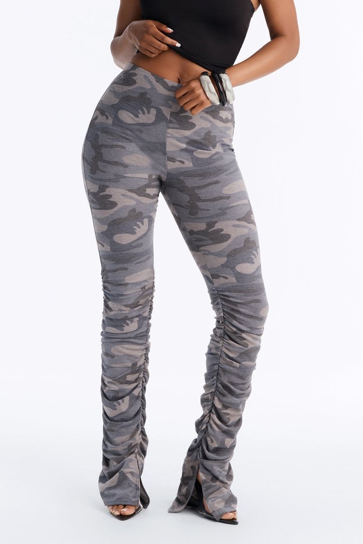 Labeled Luxe Stacked Skinny Pant - Green/combo