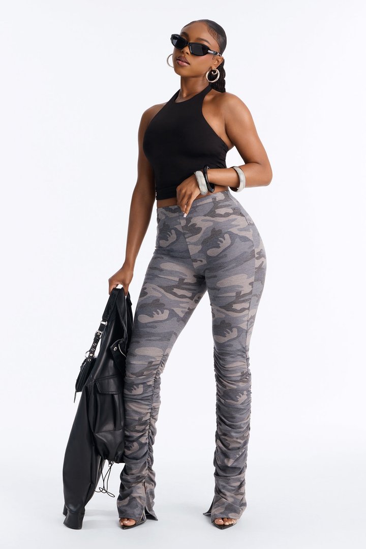 Labeled Luxe Stacked Skinny Pant - Green/combo