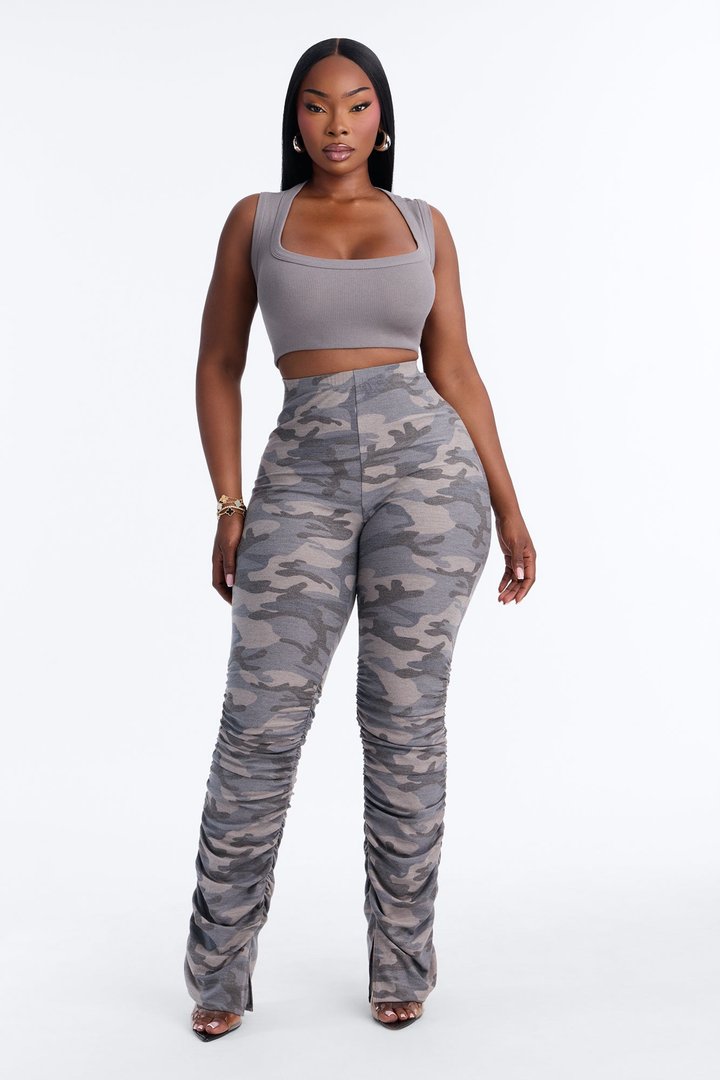 Labeled Luxe Stacked Skinny Pant - Green/combo