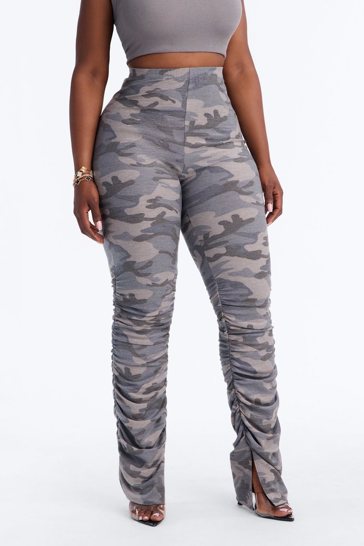 Labeled Luxe Stacked Skinny Pant - Green/combo