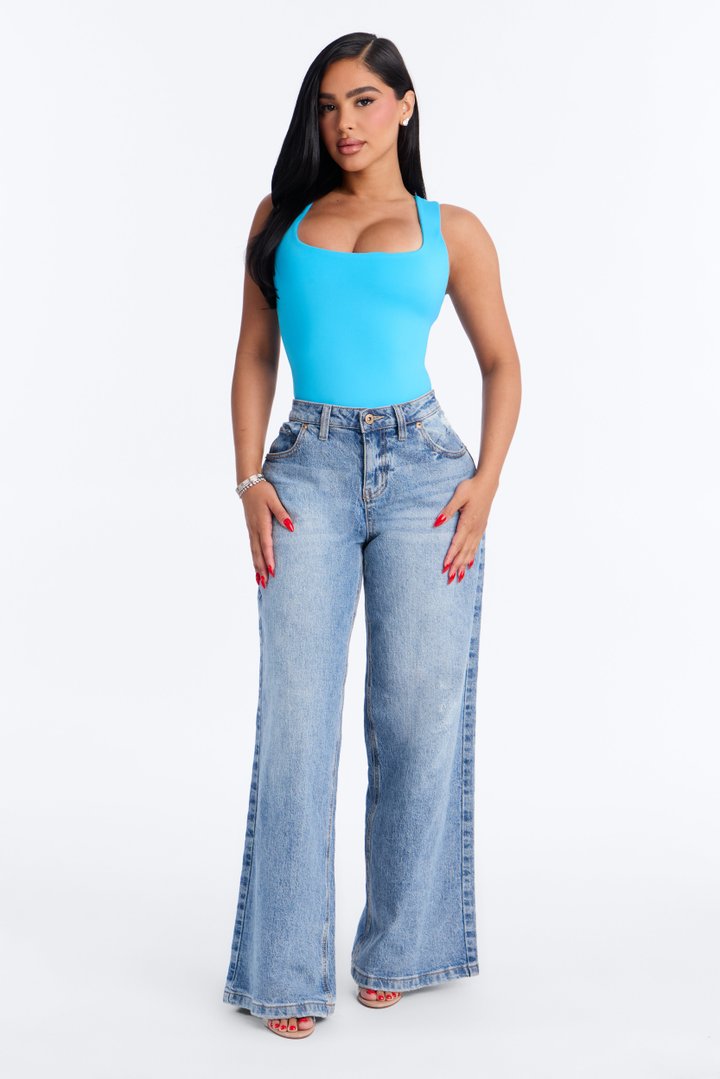 Adriana Smooth Fit Bodysuit - Blue