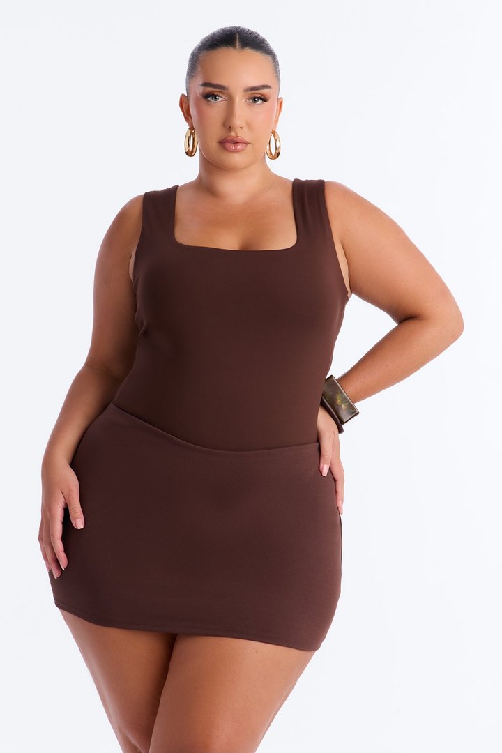 Adriana Smooth Fit Bodysuit - Brown