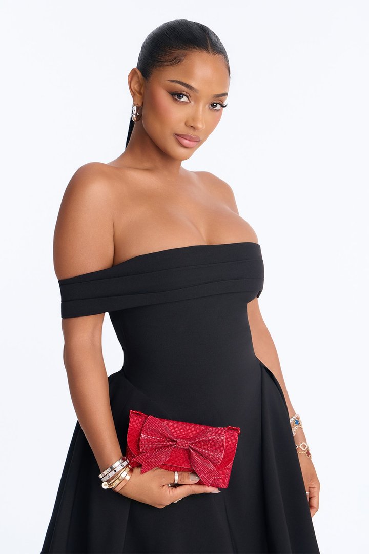 Find The Right Bow Handbag - Red