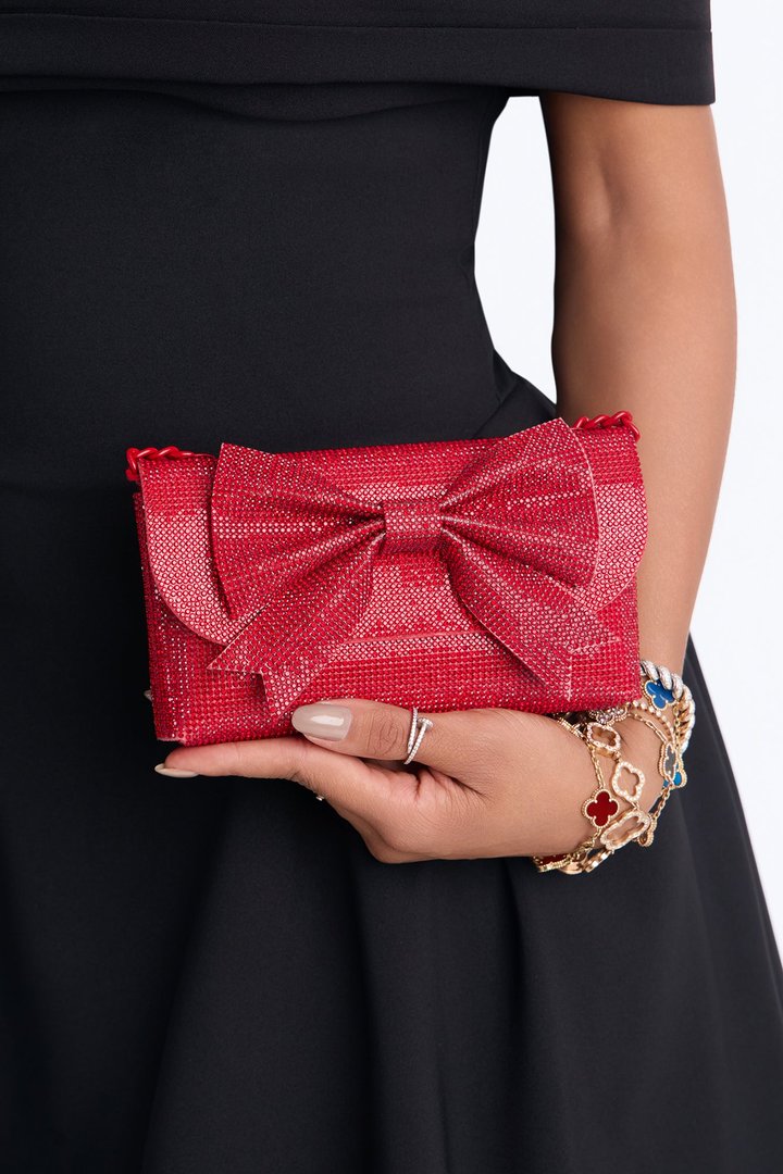 Find The Right Bow Handbag - Red