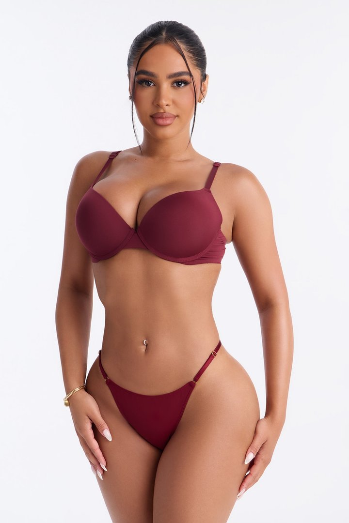 Nova Microfiber String Thong Panty - DarkRed