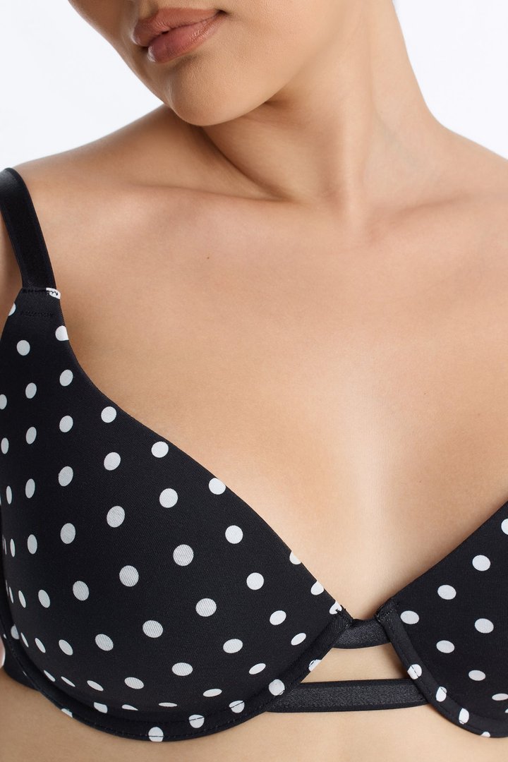 Nova Cotton TShirt Bra - Black/combo