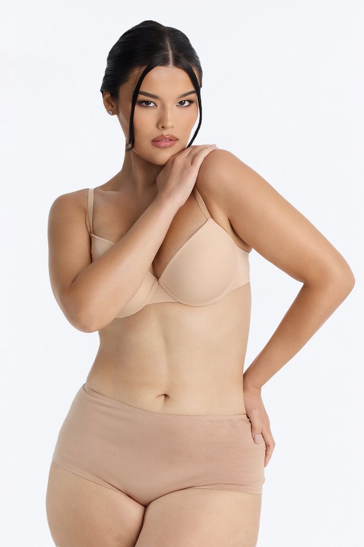 Nova Cotton Boyshort Panty - Nude