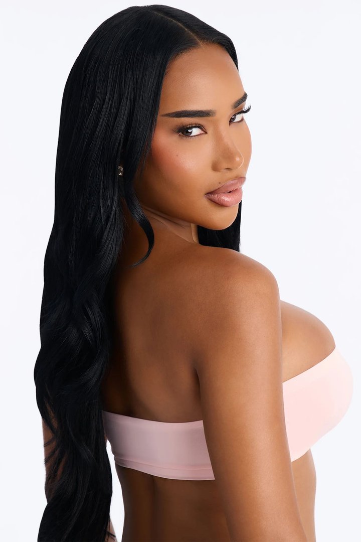 Nova Microfiber Bandeau Bralette - Blush