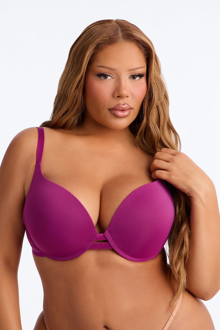 Nova Microfiber Extreme Push Up Bra - Plum