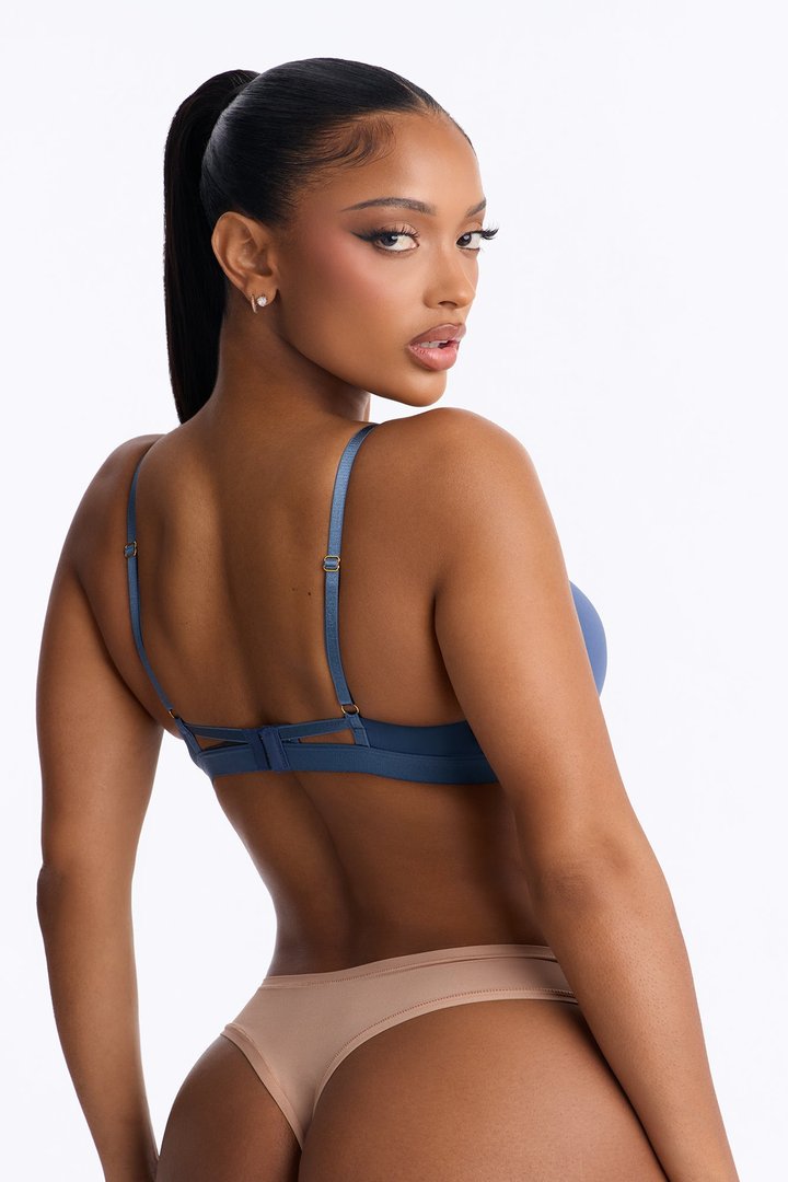 Nova Microfiber Extreme Push Up Bra - Slate Blue