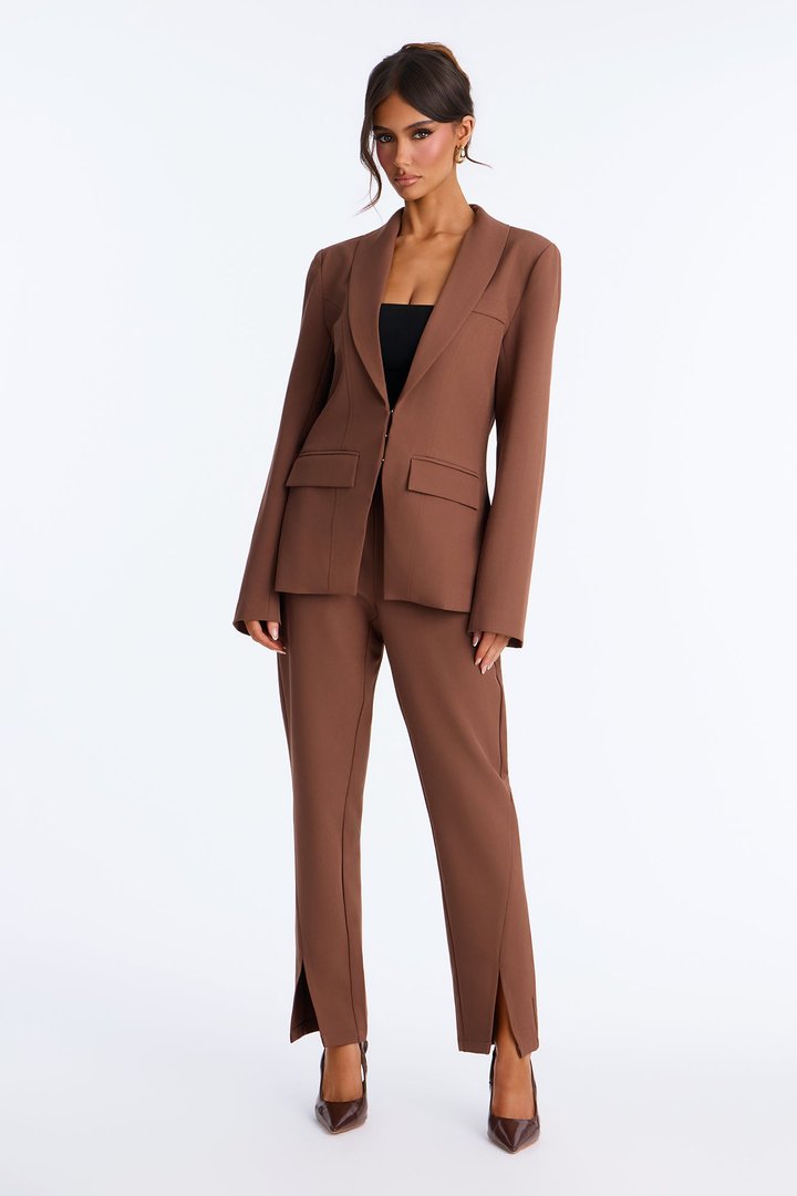 About Her Business Hourglass Blazer - Coco