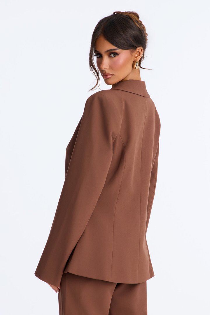 About Her Business Hourglass Blazer - Coco