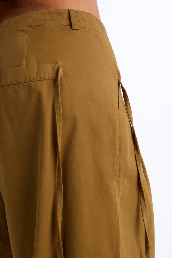Tessa Twill Wide Leg Pant 32″ - Olive
