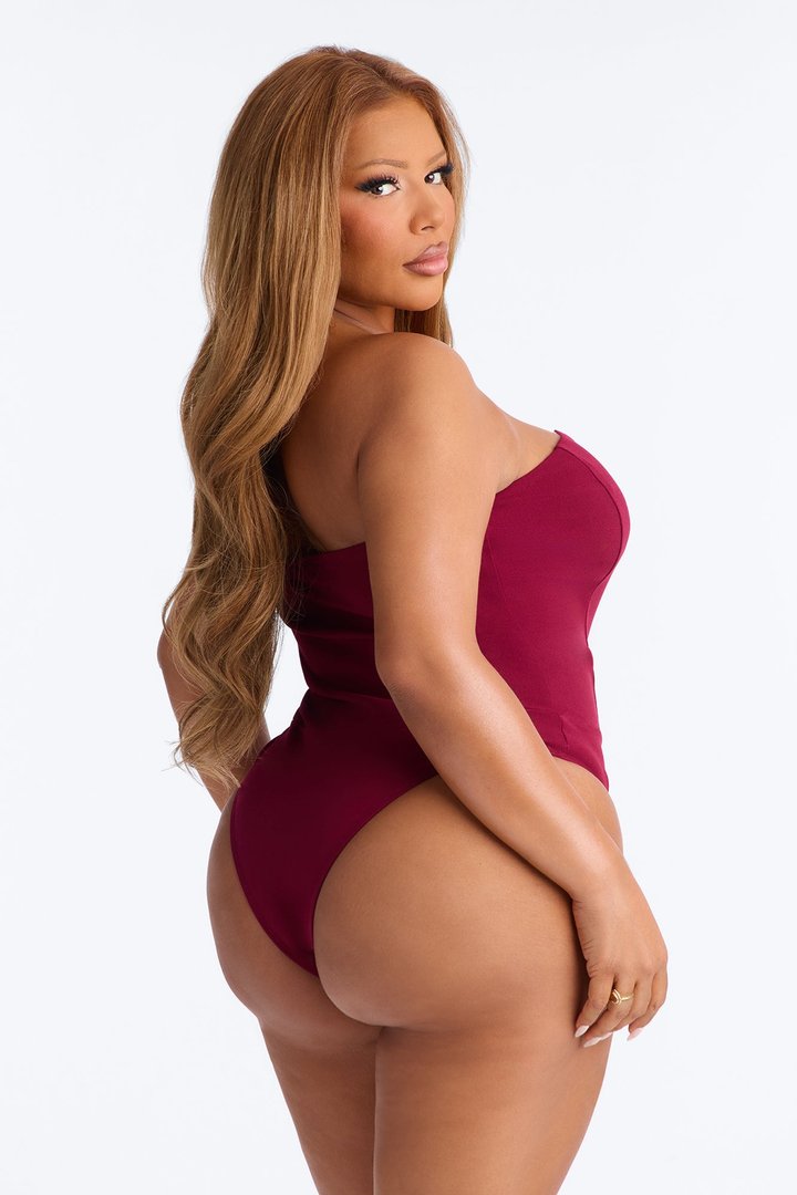 French Kiss Bodysuit - Burgundy