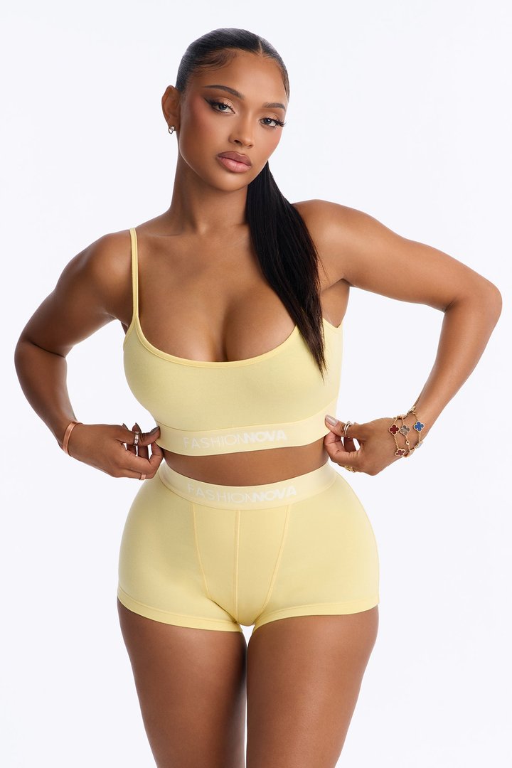 FN Mood Cami And Boxer Set - Butter Yellow
