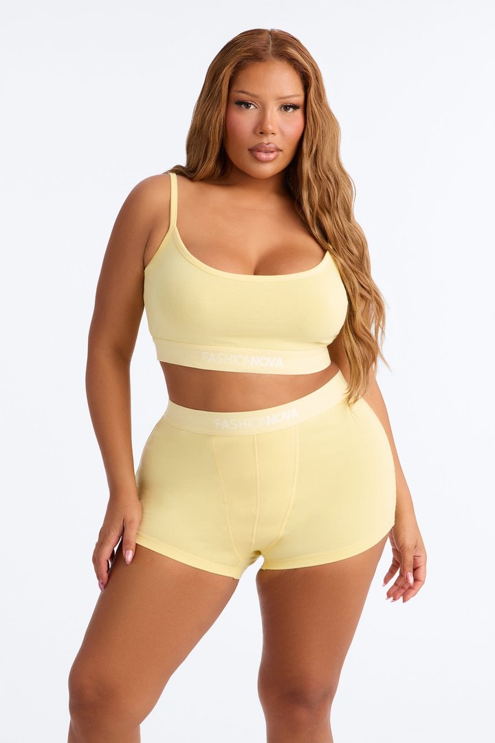 FN Mood Cami And Boxer Set - Butter Yellow