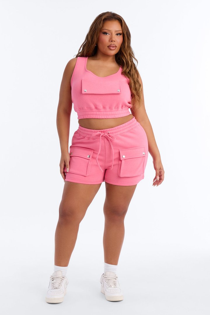 Put It In Your Pocket Fleece Top - Pink