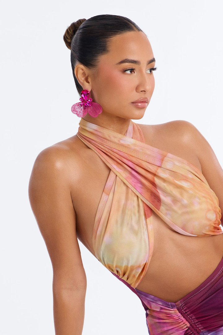 Sparked Moments Drop Earrings - Pink