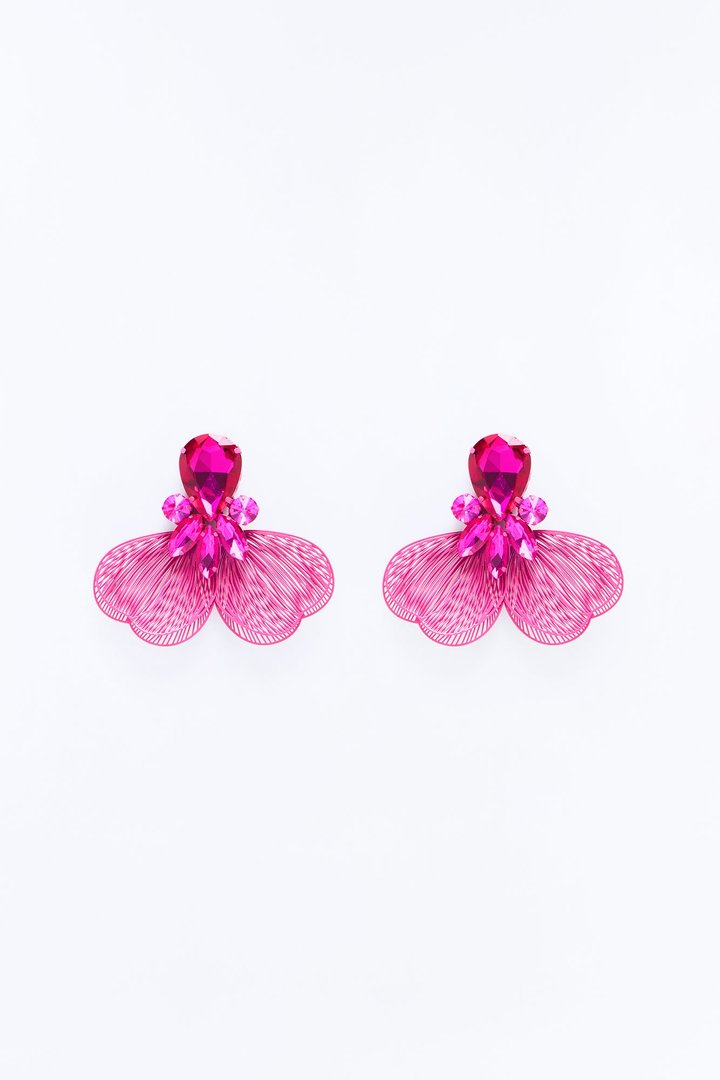 Sparked Moments Drop Earrings - Pink