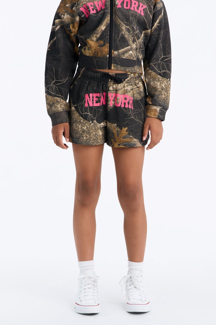 Mini Realtree New York Fleece Short - Black/combo