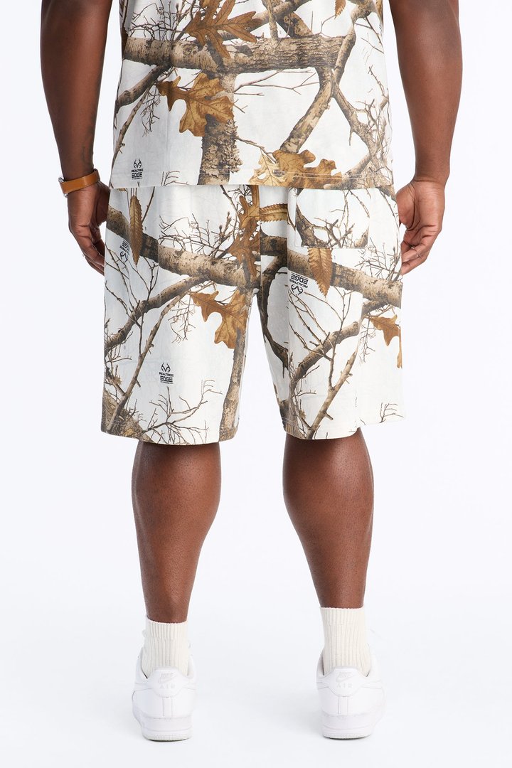 Real Tree New York Snow Embroidery Sweatshort - Camouflage