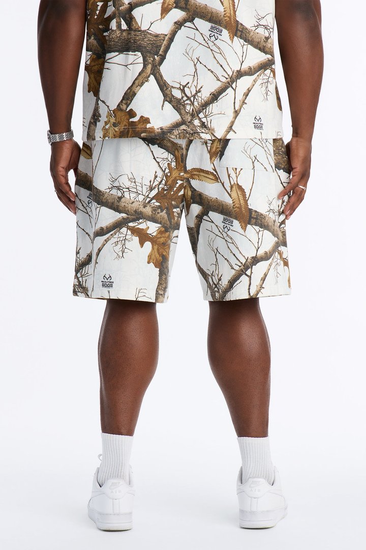 Real Tree Snow Girls Lie Flock Sweatshort - Camouflage