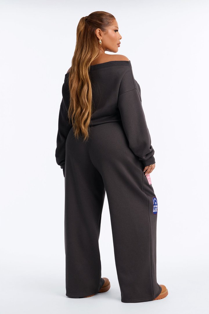 Everyday Fit Fleece Jumpsuit - Black