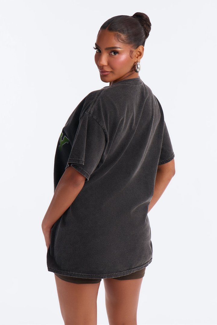 Bob Marley Sketch Oversized Washed Tee - Black