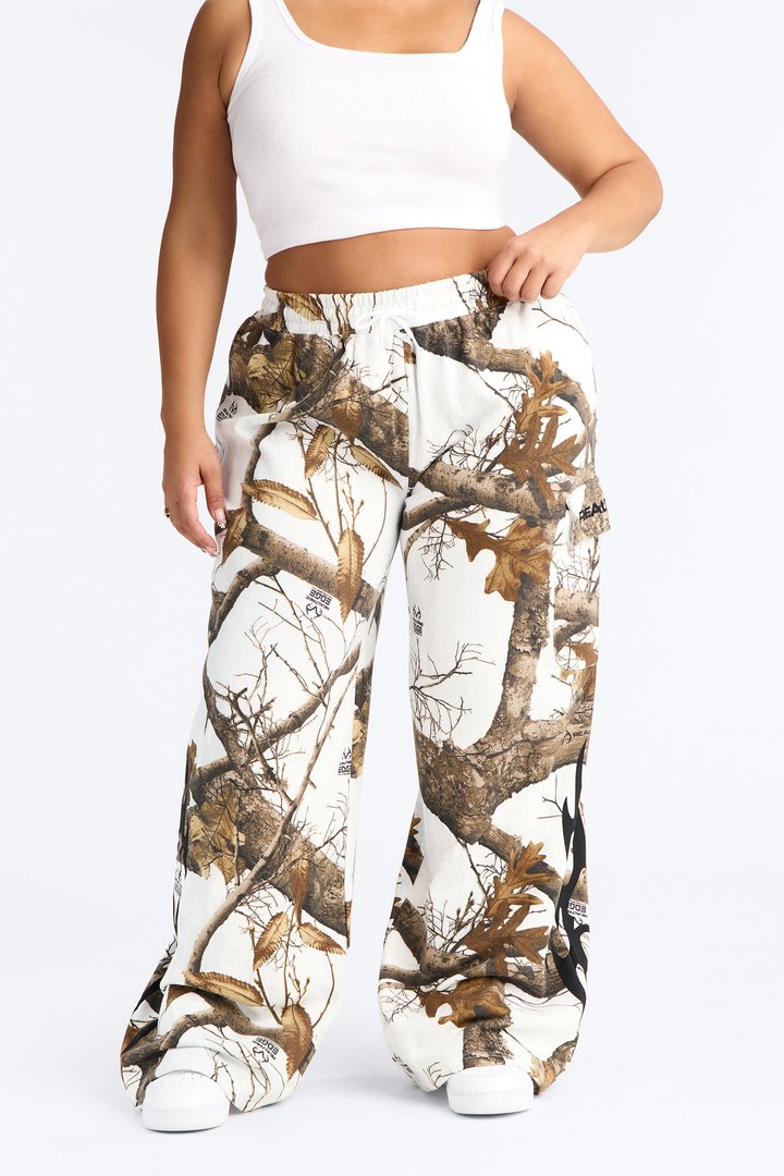 Realtree Wide Leg Pant - White/combo