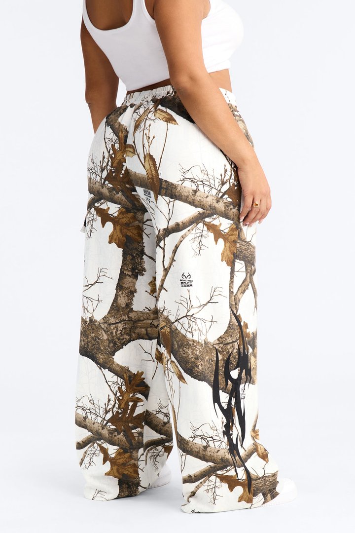 Realtree Wide Leg Pant - White/combo
