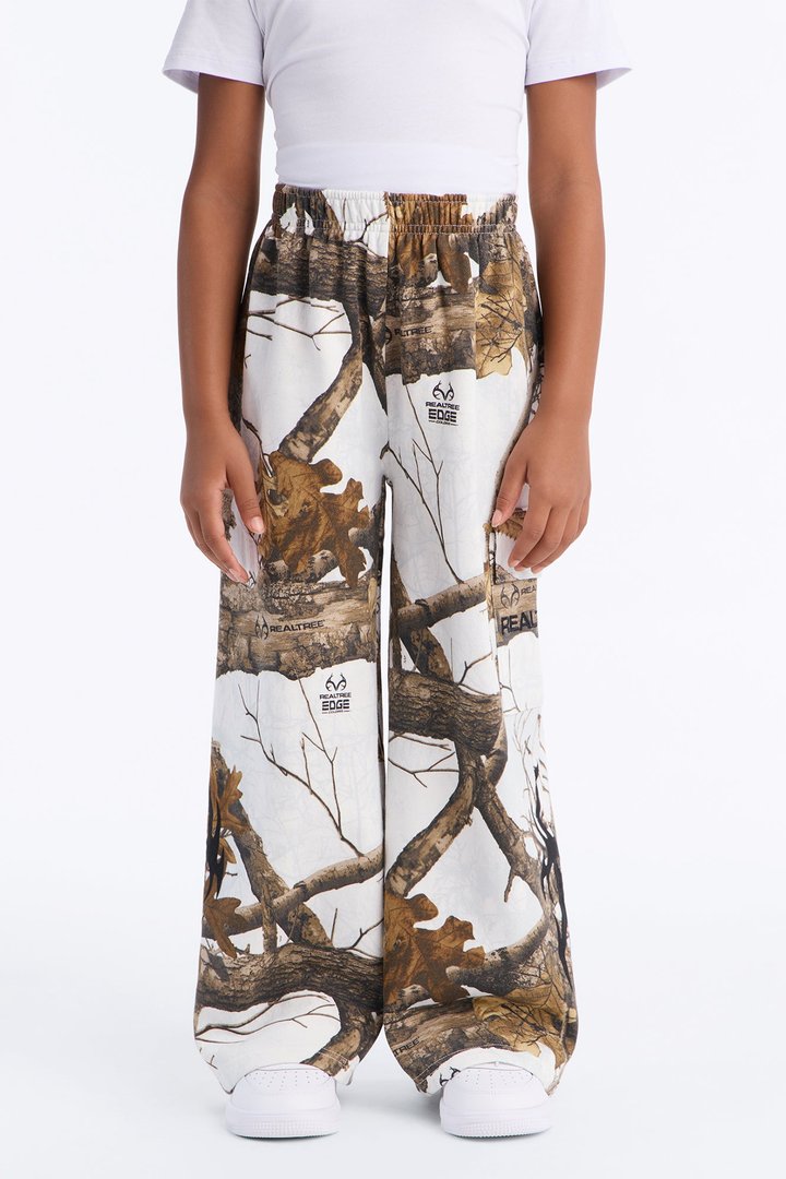 Mini Realtree Wide Leg Pant - White/combo