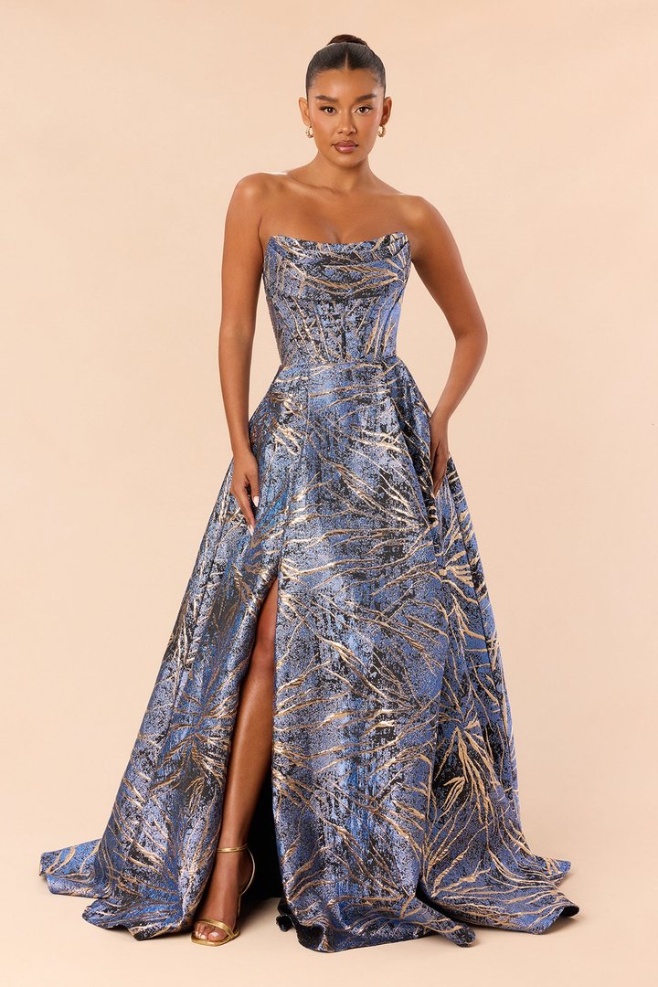 Night At The Soiree Gown - Blue/combo