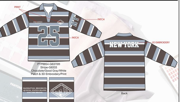 Rugby Stripe Multi Graphic Polo - Chocolate/Combo