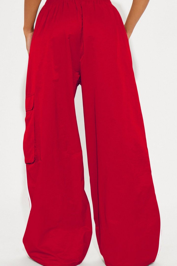 What She Said Windbreaker Track Pant - Red