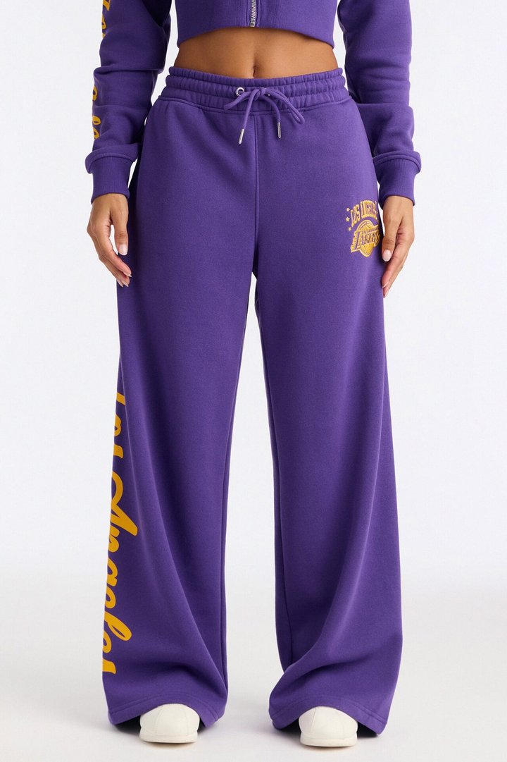 NBA LA Lakers Fleece Wide Leg Pants - Purple