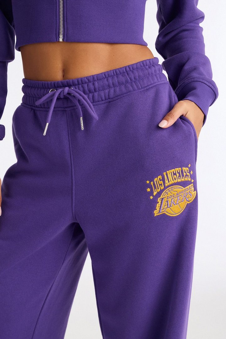 NBA LA Lakers Fleece Wide Leg Pants - Purple