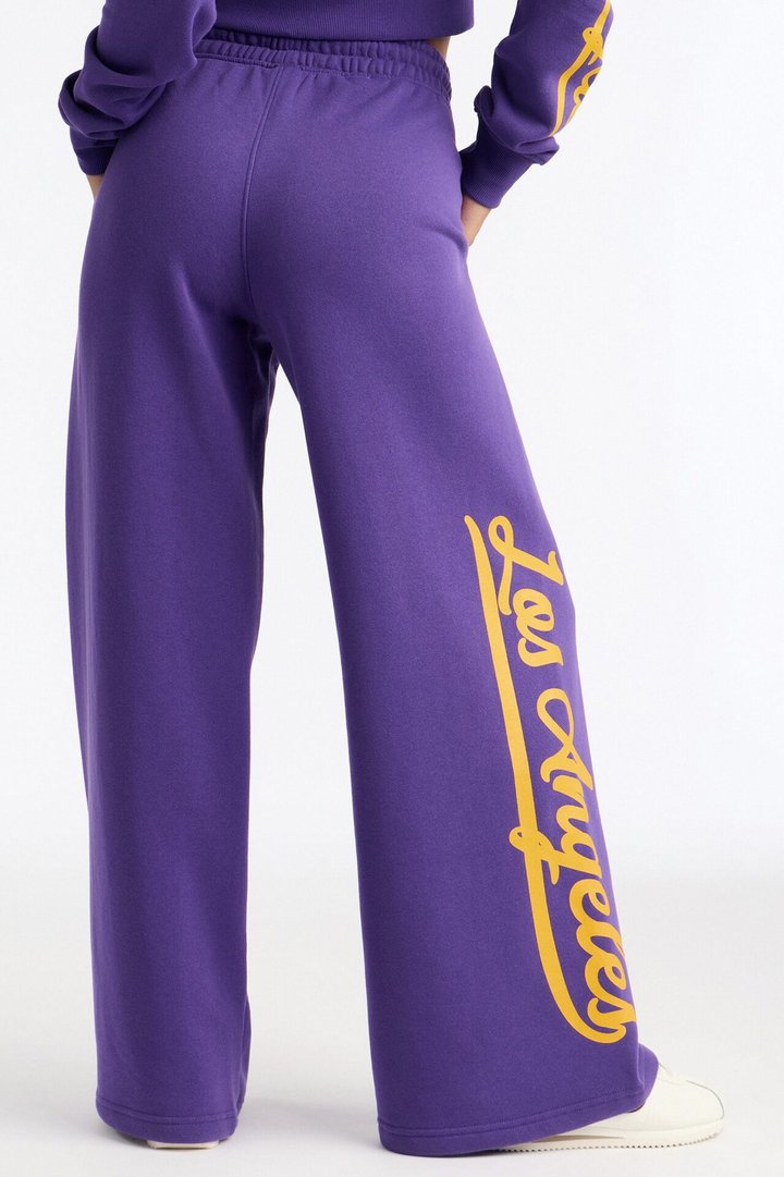 NBA LA Lakers Fleece Wide Leg Pants - Purple