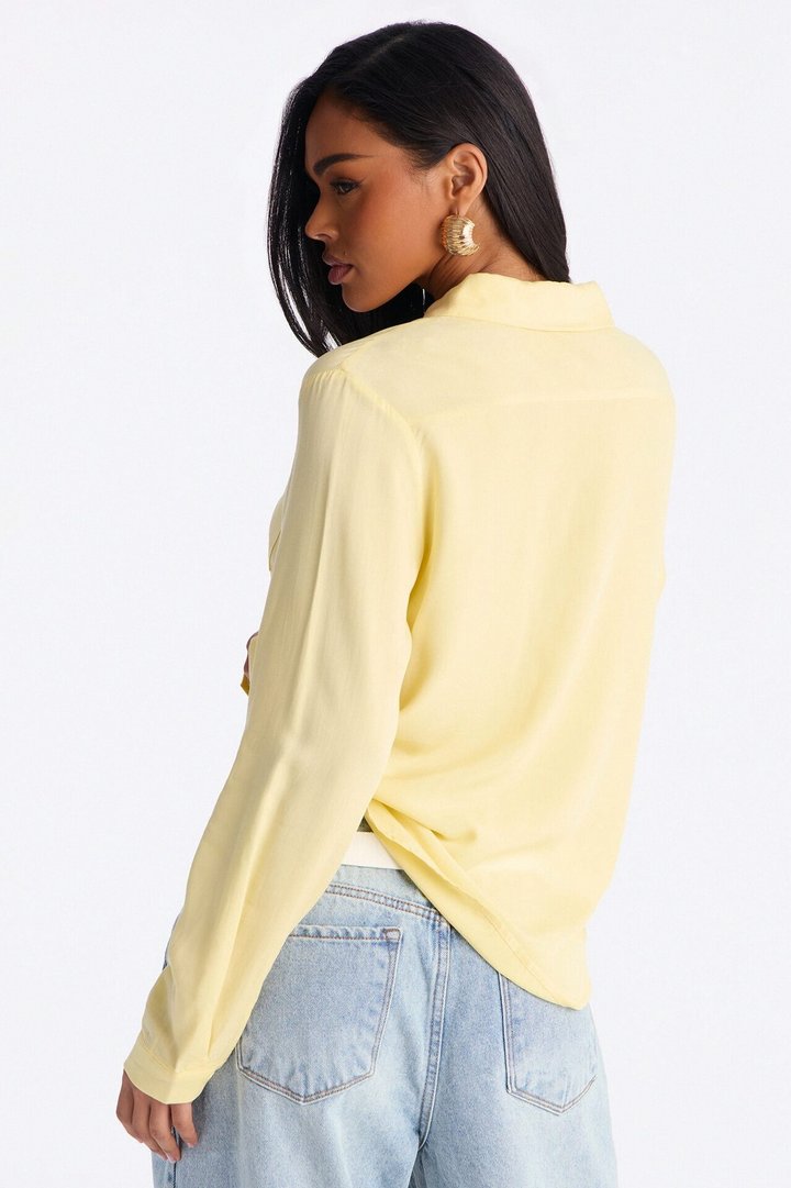 Aurora Woven Top - Butter Yellow