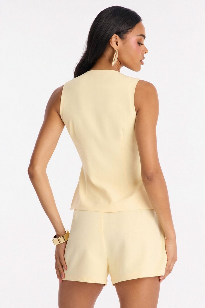 Eliana Vest Short Set - Yellow