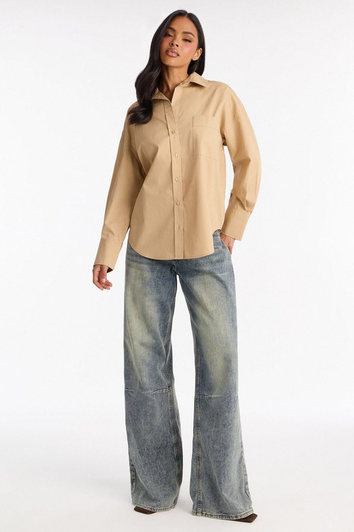 Closet Staple Poplin Shirt - Stone