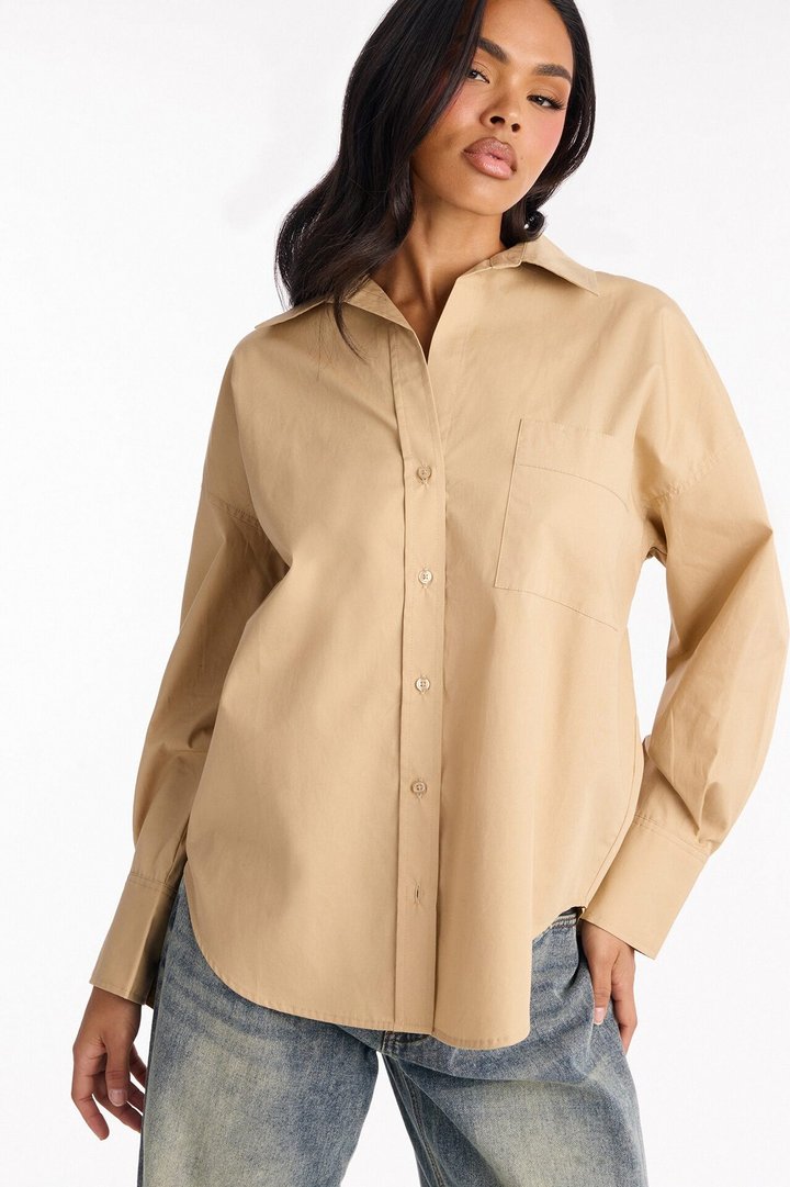 Closet Staple Poplin Shirt - Stone
